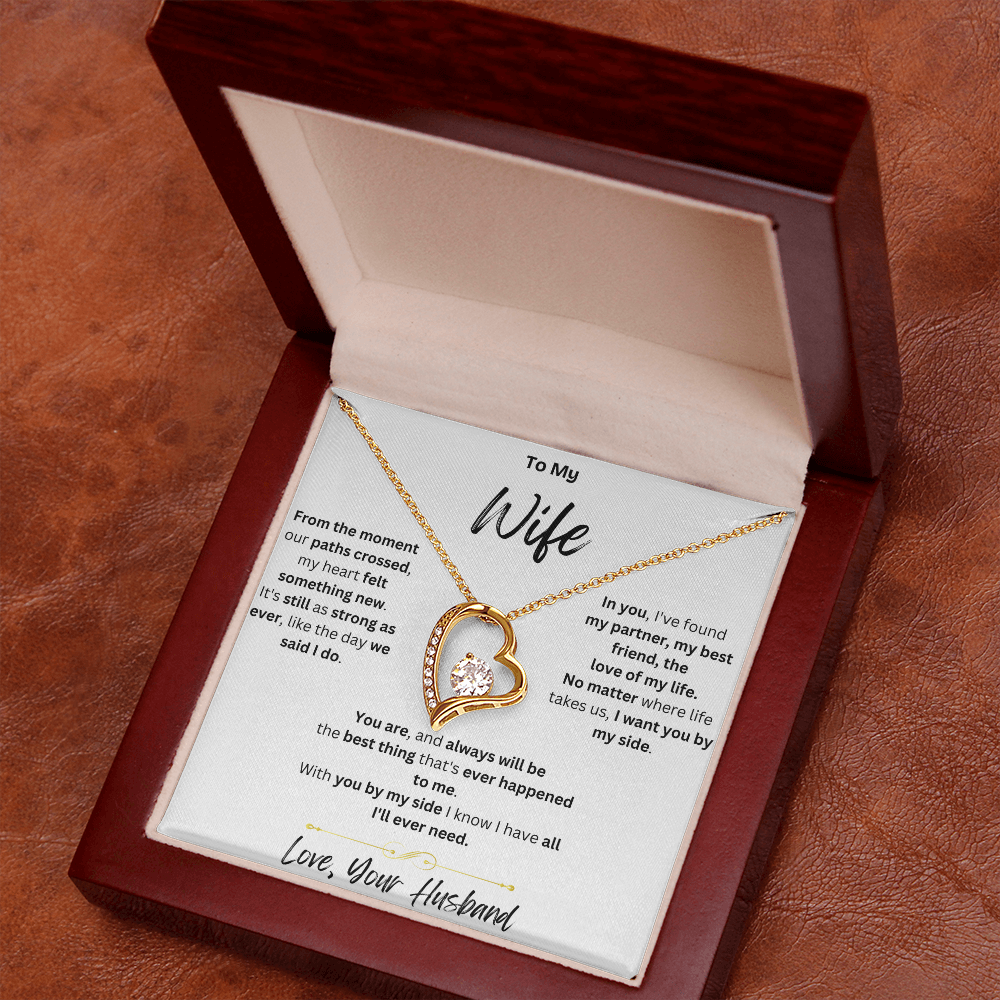 To My Wife: With You By My Side - Forever Love Necklace