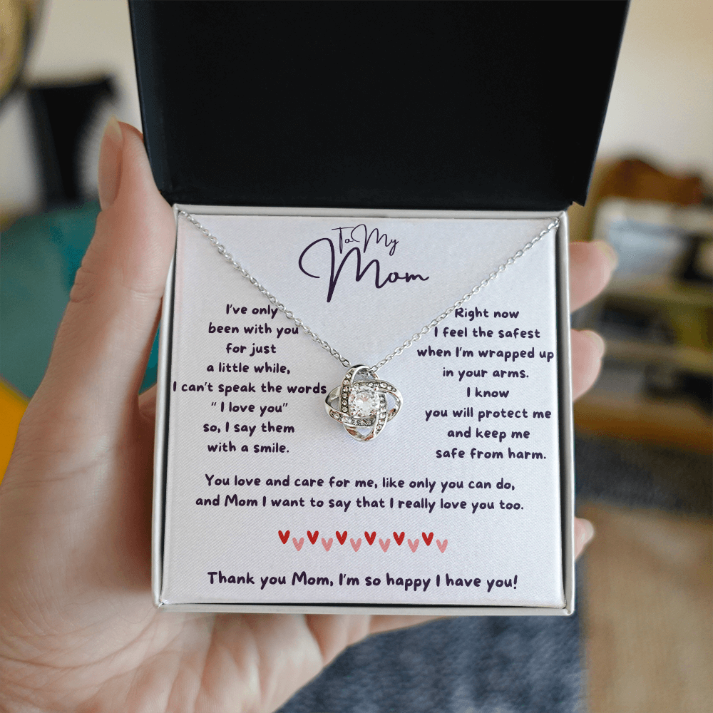 To My Mom - I'm So Happy I Have You - Love Knot Necklace
