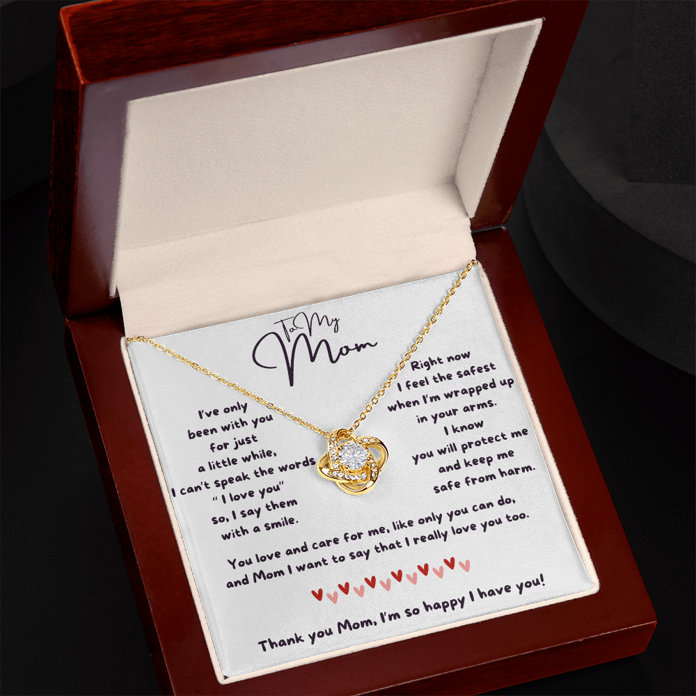 To My Mom - I'm So Happy I Have You - Love Knot Necklace