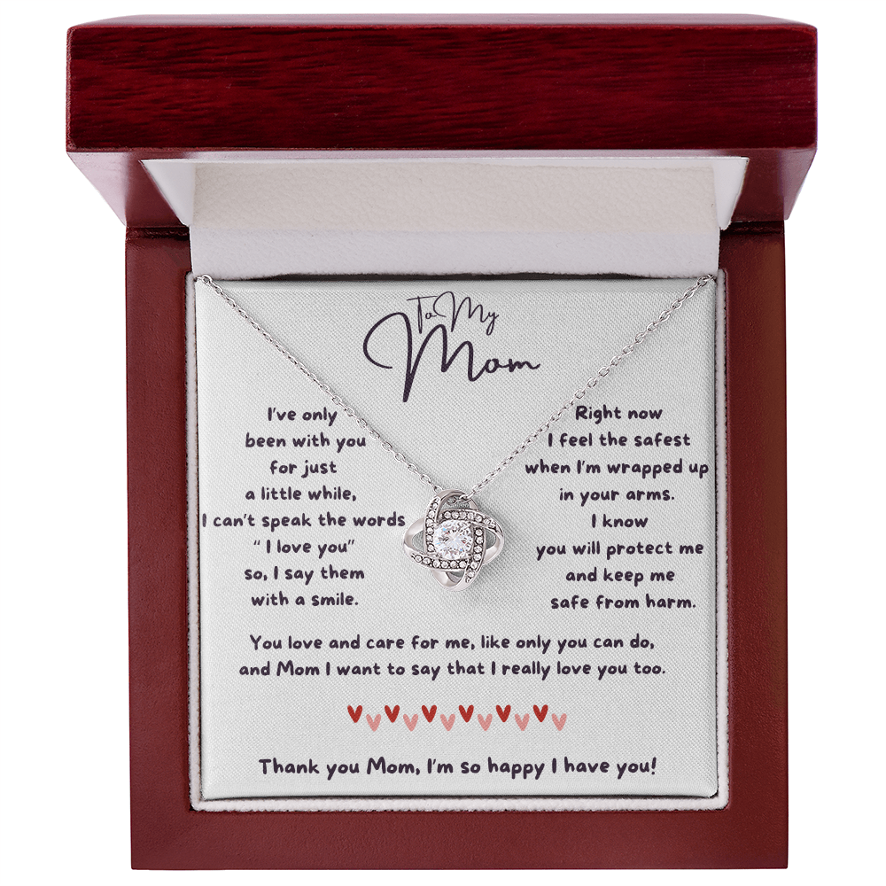 To My Mom - I'm So Happy I Have You - Love Knot Necklace