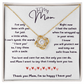 To My Mom - I'm So Happy I Have You - Love Knot Necklace