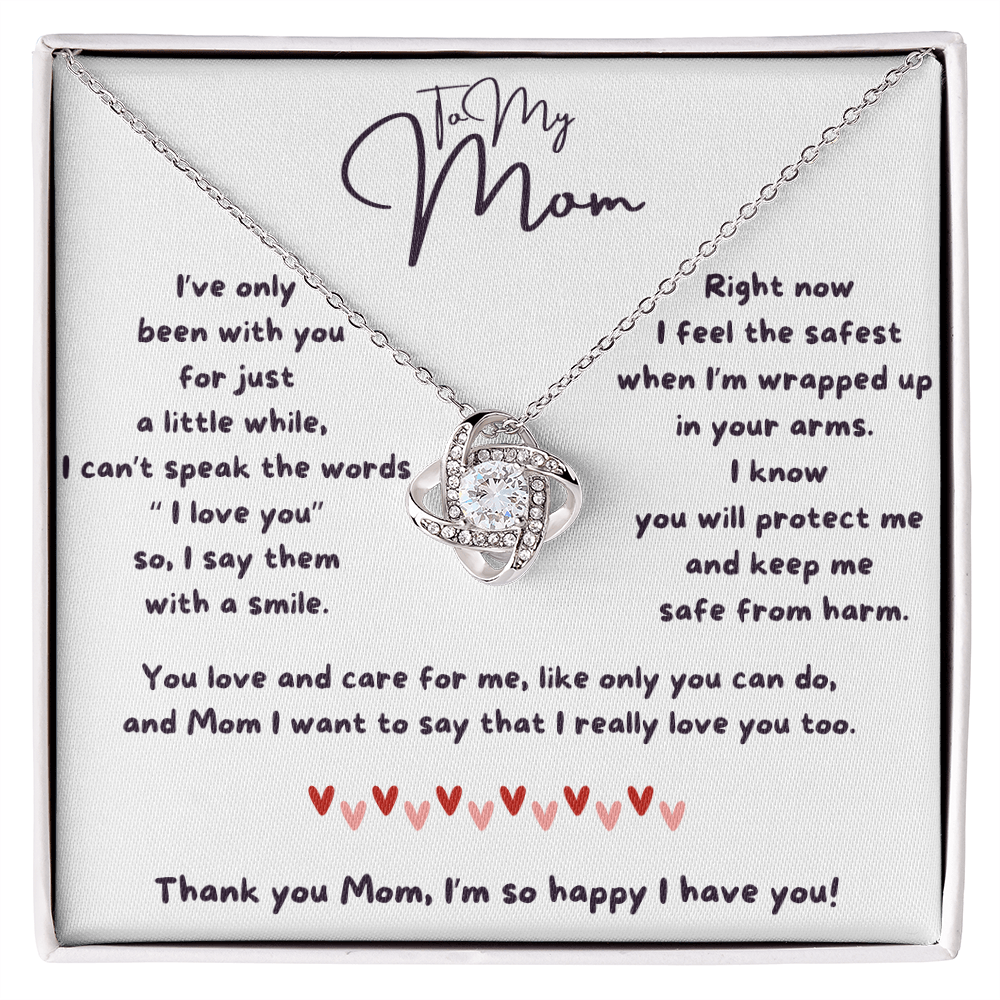 To My Mom - I'm So Happy I Have You - Love Knot Necklace