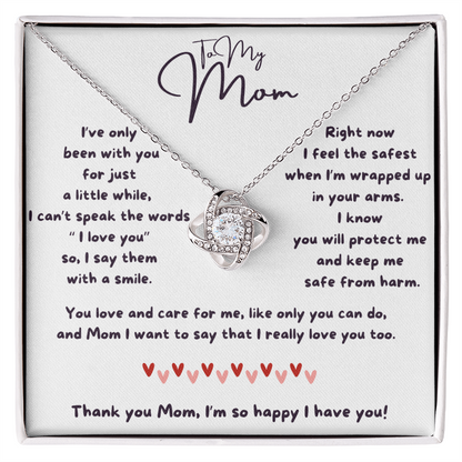 To My Mom - I'm So Happy I Have You - Love Knot Necklace