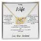 To My Wife: With You By My Side - Two Hearts Necklace